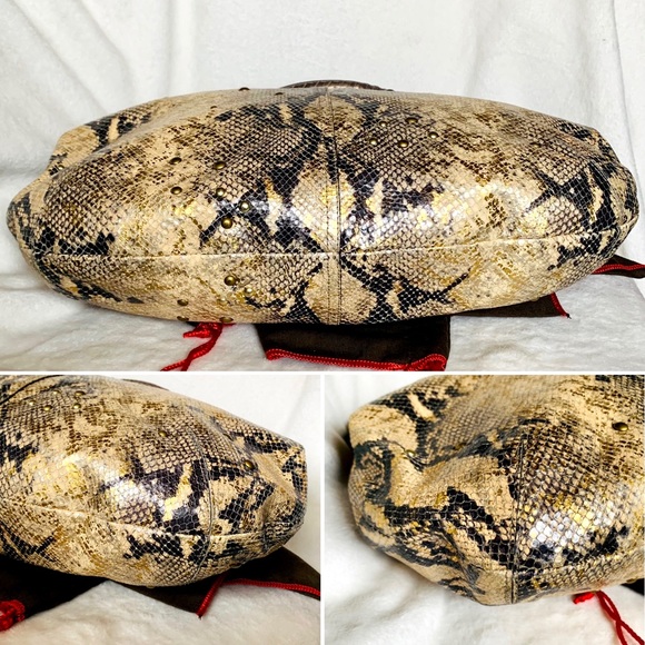 RARE⚡️COACH Limited Edition Hamptons Embossed Python Turnlock Hobo - Picture 13 of 16